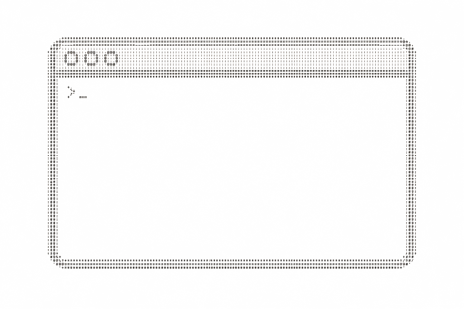 A terminal window rendered in ASCII